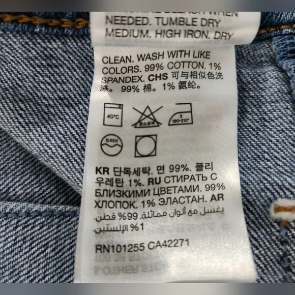 Paris Atelier & Other Stories Faded Flare Patch Pocket High Rise Jeans 28 (D16) - Picture 10 of 11